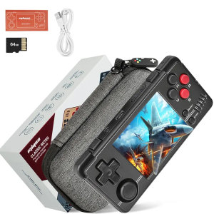 ARTIVIEW Miyoo A30 Retro Handheld Game Console, Portable Linux Emulator with 64GB Storage, 2.8" IPS Screen, Black