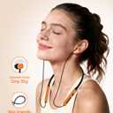 Neckband Bluetooth Headphones, Wireless Bluetooth 6.0 Earbuds with Microphone, Comfortably Light, Deep Bass Earphones 35H Playtime, IPX5 Waterproof, Magnetic Headset for Workout (Deep Orange)