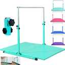MARFULA Gymnastic Bar with 4 ft Inner Width 5 ft Adjust Height for Kids Kip Bar with 350 lbs Gymnastic Training Equipment for Kids 3-15 Years Home and Club Use, 4Ft Base Length + 5Ft Height