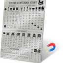 Kitchen Conversion Chart Magnet for Refrigerator, Stainless Steel Baking Ingredients Measurements for Baker, Vintage Kitchen Accessories Gadgets