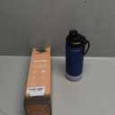 koodee Insulated Water Bottle, 18 oz Stainless Steel Double Wall Vacuum Wide Mouth Sport Bottle with Leakproof Spout Lid (Navy)