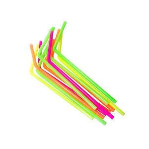 Jacent Flexible Disposable Drinking Straws, Bendable Plastic Neon Straws: 125 Count per Pack, Fun Bendy Kids Straws, Great For Summer Drinks, Crafts, Parties, And More