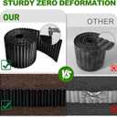 Corrugated Metal Garden Edging, 6'' x 65' Rustproof Edging for Landscape, Flexible Garden Border for Flower Bed, Garden Fence, Lawn, Paver Edging (Black)