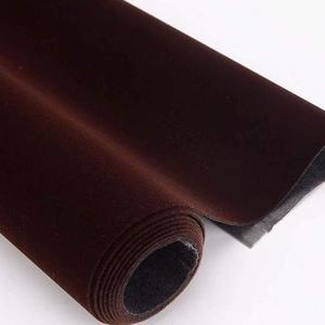 Self Adhesive Velvet Flocking Liner for Jewelry Drawer Art Crafts DIY Project Coffee Color Velvet Fabric Peel and Stick Drawer Velvet Liner 17.7" x 78.7"