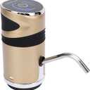Portable Pump, Universal USB Charging Dispenser with Child Lock, Automatic Water Dispenser Pump for Camping, Kitchen, Workshop, Garage (Gold)