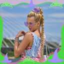 2 x Yunlly 12 Pcs Purple and Green Witch Party Decorations Purple and Green Scrunchies Glasses for Witch Themed Party Favors Accessories Bulk