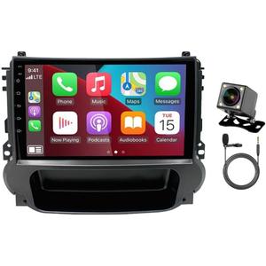 4+64GB Car Stereo Radio with Wireless Carplay Android Auto for Chevrolet Malibu 2011-2015, 9" Android 13 Touch Screen Car Radio with GPS Navi HiFi WiFi Bluetooth FM RDS+Backup Camera