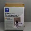 Medline Bed Assist Bar with Storage Pocket, Height Adjustable Bed Rail for Elderly Adults, Assistance for Getting In and Out of Bed at Home