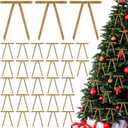 2 x 30 Pcs Christmas Velvet Wreath Bow, 5 x 7 Inch Vintage Velvet Ribbon Bows Rustic Crafts Gift Bows for Indoor Outdoor Wreaths Garland Holiday Xmas Tree Wrapping Crafts (Khaki, Width of 3/8")