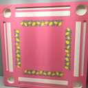 Floating Mahjong Table for Pool,32×32in Pool Float Game Board for Mahjong Poker Dominoes,Hot Tub Float Table with Tile Racks and Cup Holders for Adults,Summer Pool Party Accessories (Pink Lemon), 31.5 x 31.5 x 2.0 inches