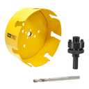 MaxTool 3PCs 6-5/16" TCT Hole Saw 160mm Carbide Tip Holesaw Arbored Pilot Bit Cut Asphalt Brick Concrete Gypsum Plastic Tile Wood MDF; CT00Y57R619A