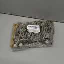 24 Pcs mini skeleton halloween decoration With hemp rope6small plastic posable halloween tiny skeleton figurines decor for Halloween Indoor Outdoor Graveyard Decor Haunted House Party Favors (Distressed Color-24pcs)