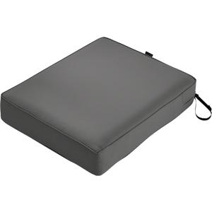 Classic Accessories Montlake FadeSafe Water-Resistant 23 x 23 x 5 Inch Square Patio Lounge Seat Cushion, Antique Beige (Light Charcoal)