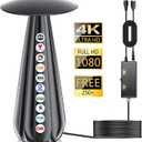 5000+ Miles Range TV Antenna Indoor, 2026 Digital Antenna for Smart TV, HDTV Antenna for Local Channels with Signal Amplifier, Supports 4k 8k 1080p All TVs -38ft Coax Cable