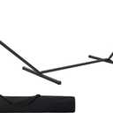 SUPERJARE 12 FT Hammock Stand Only, 450 lbs Capacity Heavy Duty Steel Hammock Stand, Portable Carrying Bag, 2 Person, Rust-Resistant Finish, Perfect for Patio, Camping, Indoor, Outdoor - Black