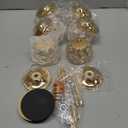 Crystal Candle Holders 2 Set of 6 - Gold Vintage Hollow Ball Candle Stand for Table Centerpiece, Crystal Metal Tealight Candlestick for Wedding, Dining Room Decor