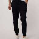 3 Pack: Men's Cotton Fleece Cargo Jogger Sweatpants with Pockets (L)