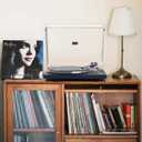 Retrolife® Vinyl Record Players Turntable with BT Wireless Output,Dark Blue