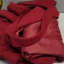 Escalier Women's Wool Trench Coat Winter Double-Breasted Jacket with Belts (Medium, Red)