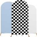Racing Arch Backdrop Cover Set of 3 Fast Arch Covers Spandex Stretch Backdrop Stand 4ft, 5ft, 6ft for Wedding Birthday Banquet Ceremony Decoration