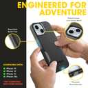 OtterBox iPhone 17e, 16e, 15, 14, & 13 Commuter Series Case - Slim & Tough, Pocket-Friendly, with Port Protection - Black/Grey