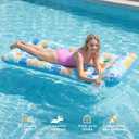 Stonful 2 Pack Inflatable Pool Float Mat, Giant Pool Floats Adult Size with Headrest, Lake Float Raft Water Lounger, Multi-Purpose Swimming Pool Floats for Pool Party, Summertime Beach, Outdoor, 75"L x 34"W