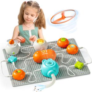 Science Kits for Kids - STEM Kits for Kids, Electronics Exploration Kit, 140+ Projects, 10+ Circuit Parts, STEM Educational Toy Gifts for Kid Boys Girls Ages 3 4 5 6 7 8 9 10 11 12