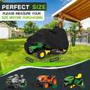 Outdoors Riding Lawn Mower Cover,Garden Tractor Cover Fits Decks up to 54" ,Lawn Tractor Cover Fit with Air Vents and Elastic Straps(Riding-72"L x 54"W x 46"H)