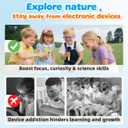 2 x Kids Microscope with Bug Catcher Kit, 1080P Digital Mini Handheld Microscope STEM Science Toy with LED Light, Rechargeable, Portable, Supports 64GB TF Card, Educational Gift for Kids Ages 3-12 (Blue)