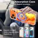 for iPhone 17 Pro Case,[Compatible with MagSafe][Invisible Magnetic Ring Stand],Slim Iridescent Wavy Women Girls Case for Apple iPhone 17 Pro 6.3"(2025),Light Orange