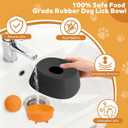 Yipetor Slow Feeder Dog Bowls for Liquid Treat, Entertained Ball-in Bone Broth Dog Lick Bowl, 3/4 Cup Yogurt Pup Lick Toy for Large Medium Small Breeds Dietary Supplement/Post-op Nutrition