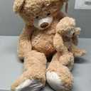 Big Teddy Bear Stuffed Animal Big Teddy Bear Mama with Baby Giant Teddy Bear Stuffed Animal Bear for Kids, Girlfriend on Mother's Day, Valentine's Day, Christmas(100CM,Light Brown)
