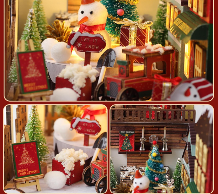 Mini city with trees