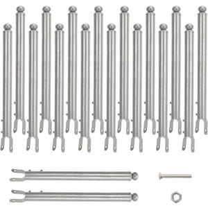 18 Pack 1-3/8'' Chain Link Fence Extension, 20'' Fence Extension Height, Galvanized Post Extender for Dogs and Privacy (Silver) (Set 18)