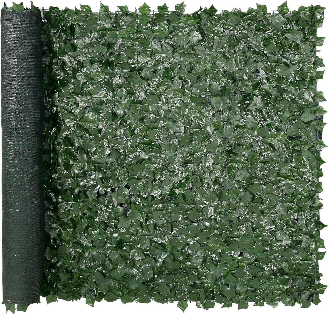 VEVOR Artificial Ivy Privacy Fence Screen, 59 x 98 in Faux Ivy Vine Leaf Hedges Fence, Greenery Privacy Fence with Mesh Cloth Backing, Green Wall Decoration for Outdoor Garden, Yard, Balcony