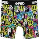 PSD Underwear Youth Boys Boxer Briefs - Smiley Print, Comfortable Active Underwear for Boys, Boys Underwear Packs & Singles (M)