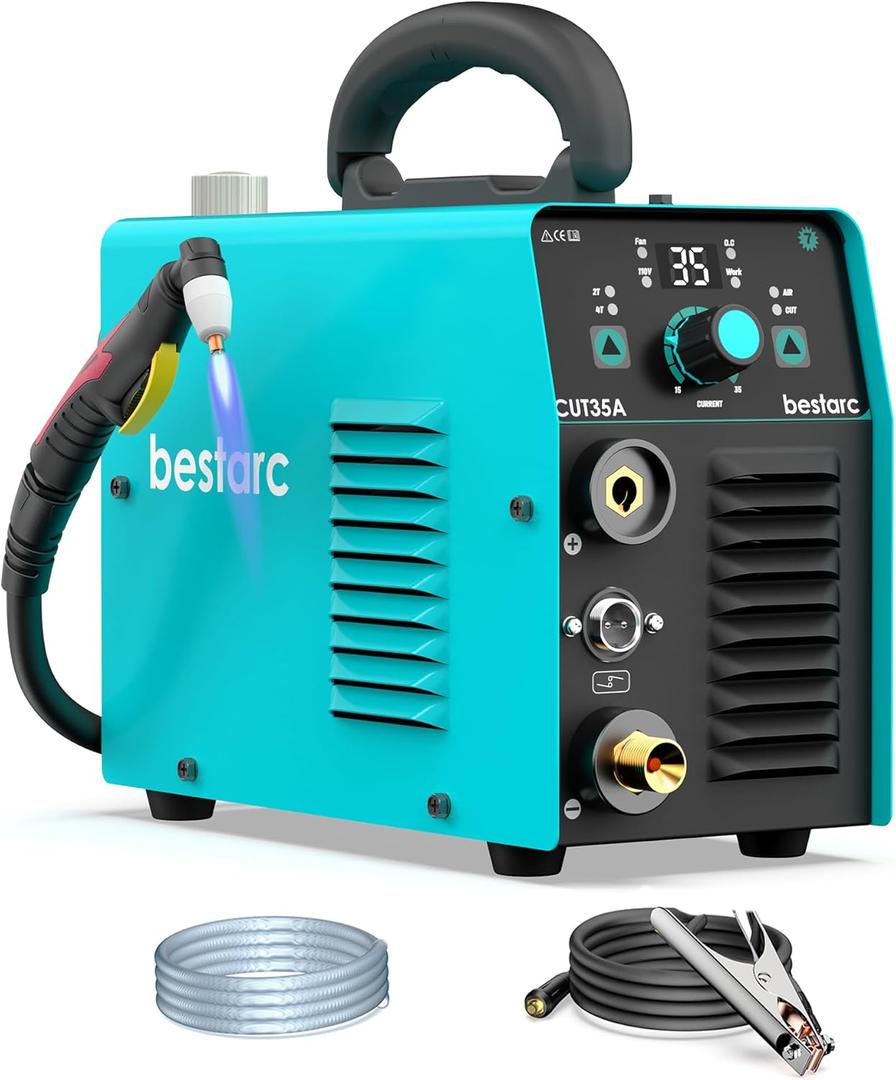 bestarc Plasma Cutter, 35Amps 110V Plasma Cutter Machine, IGBT Inverter bestarc Plasma Cutting Machine, 1/4" Clean Cut 1/2" Max Cut, Post Flow, 2T/4T for Beginners DIY