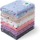 Luciphia 1 Pack 6 Dog Blankets Cat Soft Fluffy Fleece Pet Blanket Warm Cute Print Design Puppy Kitten Doggy Dot Medium(30"x20")
