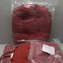 Chair Cushions for Dining Chairs Set of 4, Red Kitchen Chair Cushions, Chair Pads with Ties and Non Slip Backing, Christmas Room Decor, Tufted Memory Foam Seat Cushion 4 Pack, 15.5"x15.5"x4"