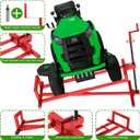 Lawn Mower Lift Jack, Lifting Platform 882 Lbs Capacity Telescopic Maintenance Jack for Garden Tractors and Riding Lawn Mower with Manual Handle & Power Tool Extension Handle - Red