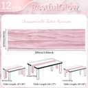 12 Pack Pink Cheesecloth Table Runner 10FT Boho Cheese Cloths Gauze Fabric Table Runners 120 Inch Rustic Sheer for Spring Wedding Birthday Party Baby Shower Holiday Home