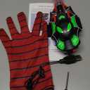 Spider Web Shooter, Spider Web Launcher, USB Charging one-Click Recovery,Cool Toy Things for Superhero Fans Suitable for Men and Kids (Spider Black)