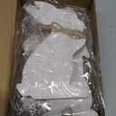 Easter Decorations: 4 pcs Rustic Wooden Easter Bunny Table Signs, Farmhouse Freestanding Tiered Tray Decor for Home Gifts, White