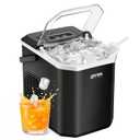 OSTBA Countertop Ice Maker Machine, Portable Ice Maker Makes 9 Bullet Ice Cubes in 6 Minutes, 26Lbs/Day Ice Makers Countertop with Self-Cleaning, Compact Mini Ice Maker for Home Kitchen RV Party