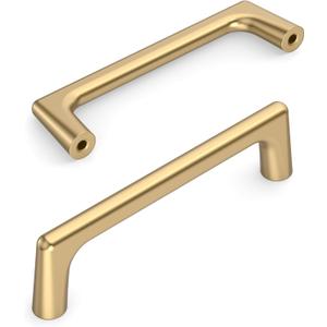 Amerdeco 10 Pack Champagne Bronze Cabinet Pulls 3.75 Inch(96MM) Hole Centers Kitchen Cabinet Handles Hardware Kitchen Handles for Cabinets Cupboard Handles Drawer Pulls ZH0041