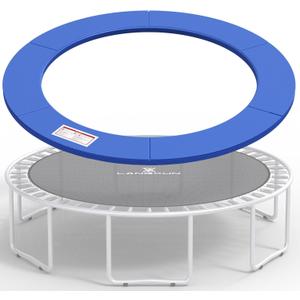 LANGXUN Universal Trampoline Repalcement Safety Pad, 8ft 10ft 12ft 14ft 15ft 16ft Waterproof Surround Spring Foam Cover for Round Frame (Blue)