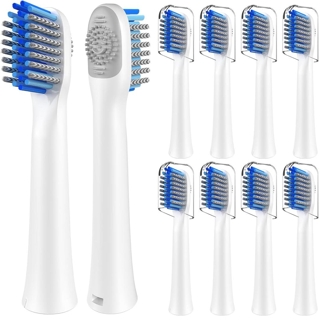 Replacement Brush Heads Compatible with Rtauys M5 Sonic Electric Toothbrush, 10 Count, White