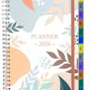 2026 Planner - Weekly & Monthly Planner Runs January 2026 to December 2026, 6.25" x 8.25", 12 Monthly Tabs, 14 Notes Pages, Inner Pocket, Flexible Cover with Twin-Wire Binding, Planners 2026