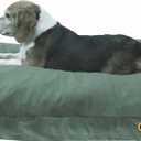 Dogbed4less DIY Pet Bed Pillow Denim Cover + Waterproof Internal case for Dog/Cat at Medium 36"X29" Olive Green Color - Covers only