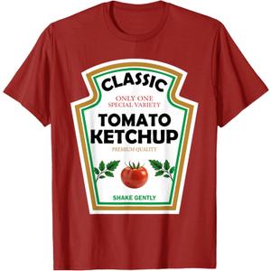 Ketchup Halloween Costume Family Matching Yellow Mustard T-Shirt